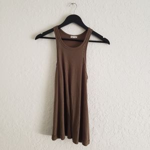 Free People Intimately Free Army Green Racerback Tank Top